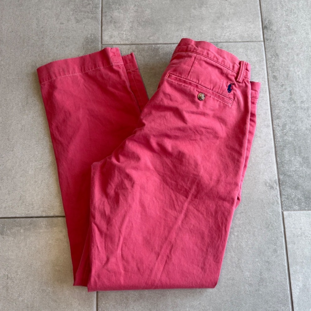 Polo Ralph Lauren Stretch Straight Fit Chino Pants Mens 32x30 Pink Salmon